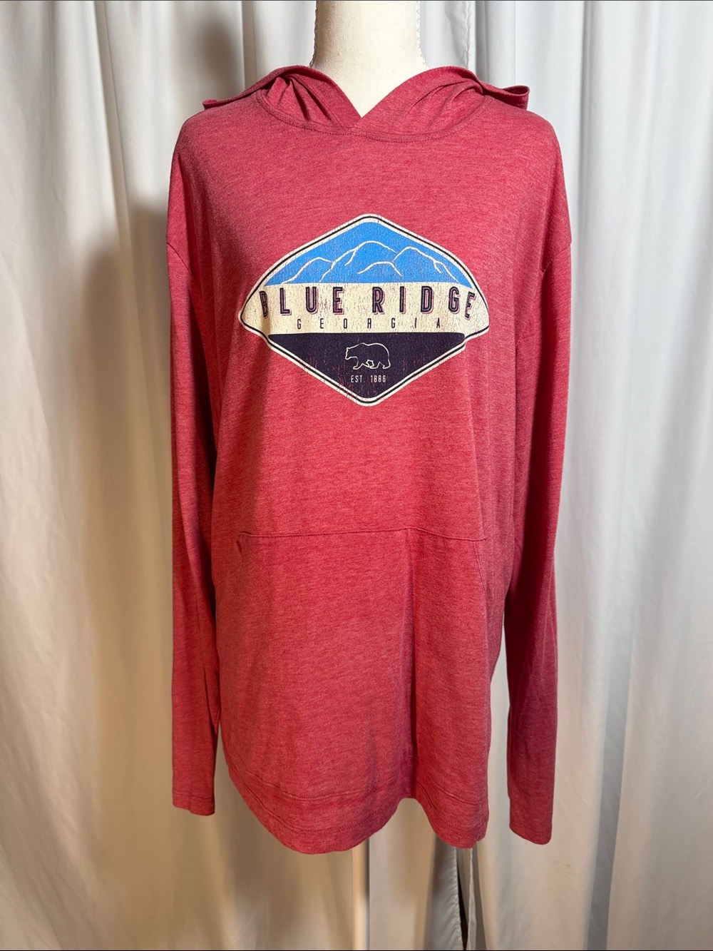 Blue Ridge Graphic Hooded Pullover - Red